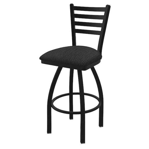 25" Swivel Counter Stool, Black Wrinkle, Graph Anchor Seat